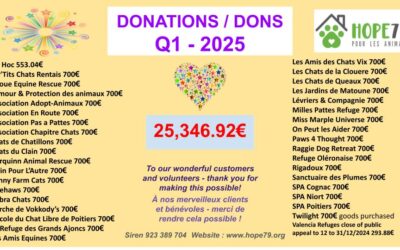 DONATIONS MADE TO ASSOCIATIONS Q1 2025