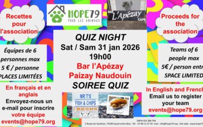 QUIZ NIGHT BAR l’APEZAY – Saturday 31st January 2026